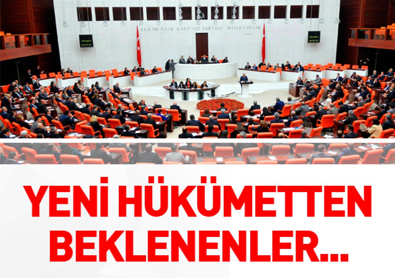 Yeni hükümetten beklentiler