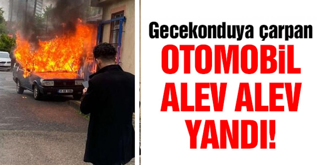 Yanan otomobil gecekonduya çarptı; evdekiler korku dolu anlar yaşadı