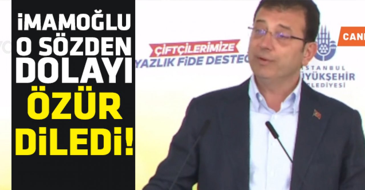 Ekrem İmamoğlu 'vız gelir tırıs gider' sözünden dolayı özür diledi