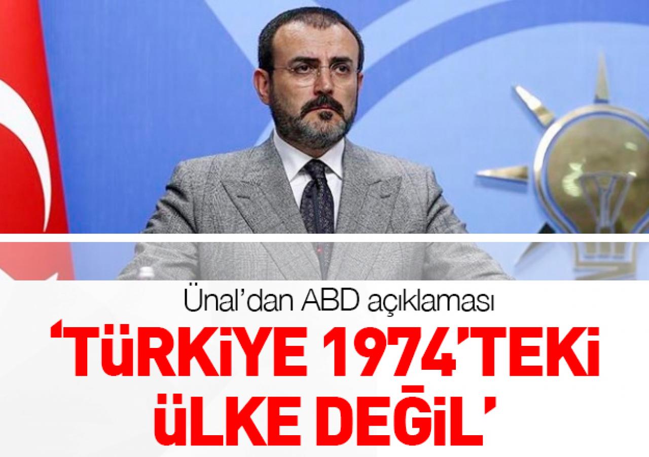 Mahir Ünal'dan ABD açıklaması