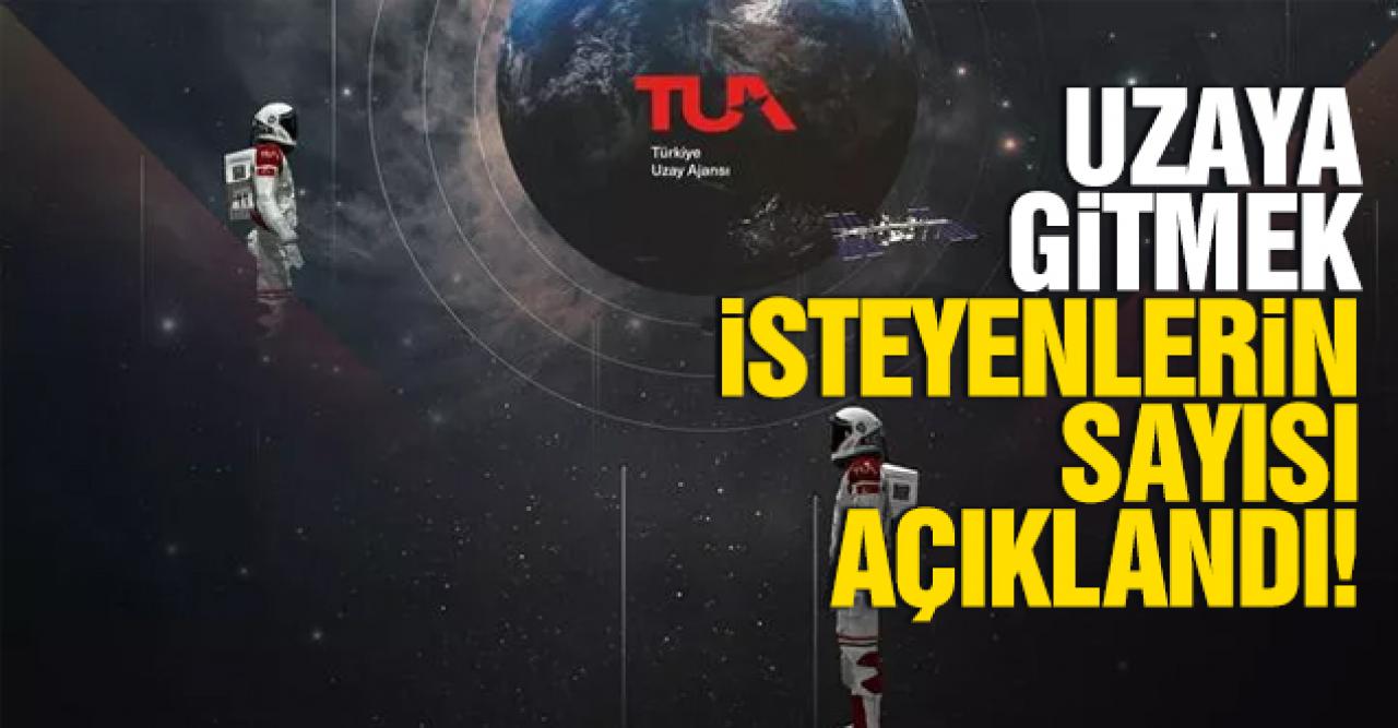 Uzaya gitmek için kaç kişi başvuru yaptı?