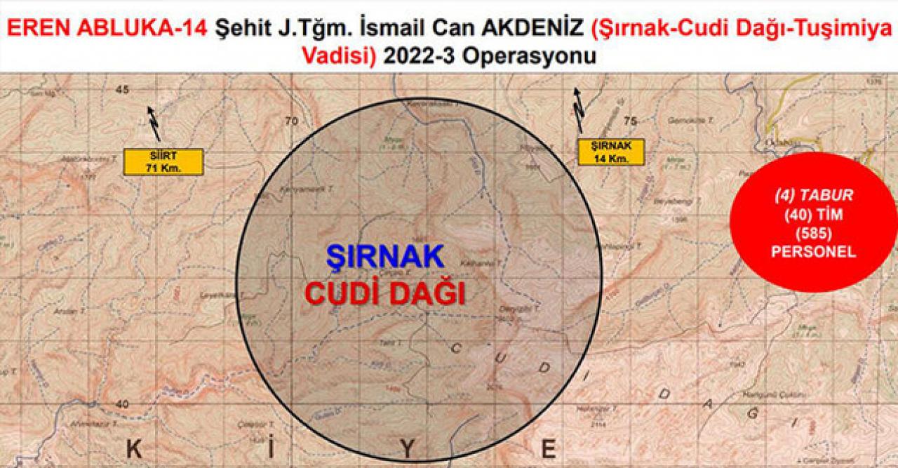 Şırnak'ta 'Eren Abluka-14 Operasyonu' başlatıldı