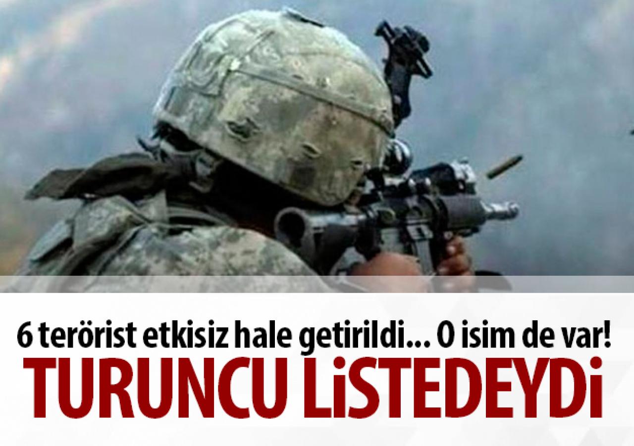 Turuncu listedeki terörist öldürüldü