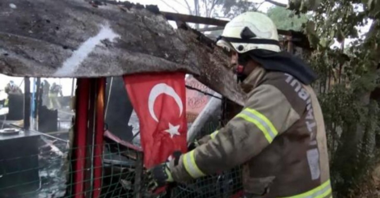 Avcılar'da alev alev yanan restorandan yavru köpeğin kurtuluşu