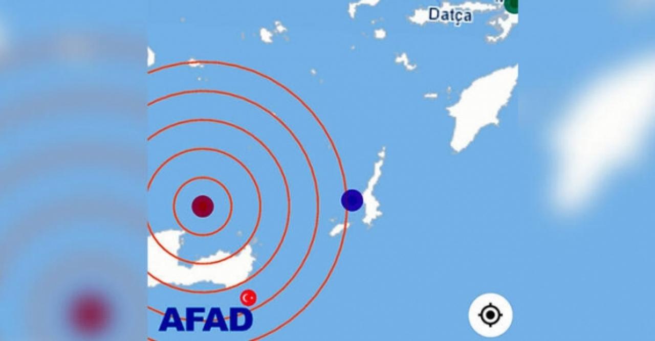 Datça'da açıklarında 4 büyüklüğünde deprem