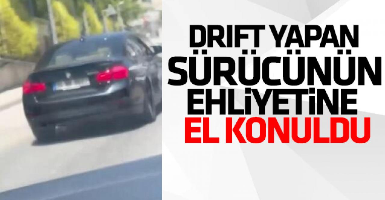 Çekmeköy'de drift yapan sürücünün ehliyetine el konuldu