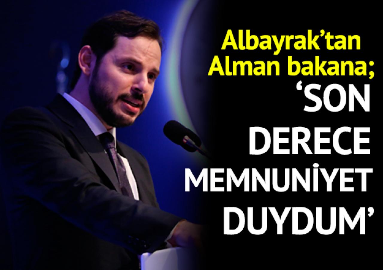 Albayrak'tan Almanya açıklaması: Memnuniyet duydum