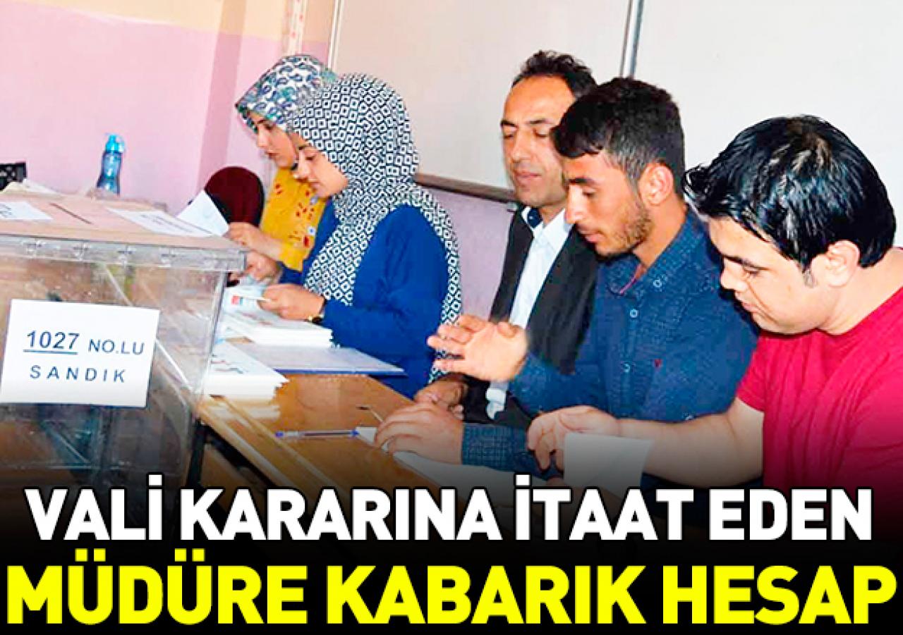 Vali emrine itaat eden müdüre kabarık hesap