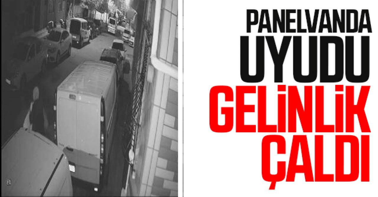 Sultangazi'de uyuduğu panelvandaki gelinliği çaldı