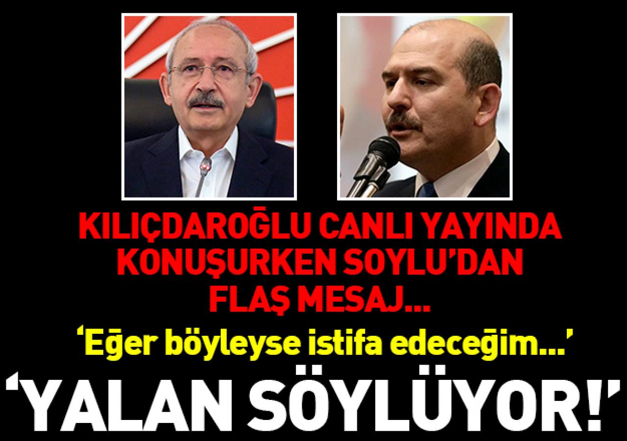 Canlı yayında konuşan Kılıçdaroğlu'na Soylu'dan sert yanıt: Yalan söylüyor!