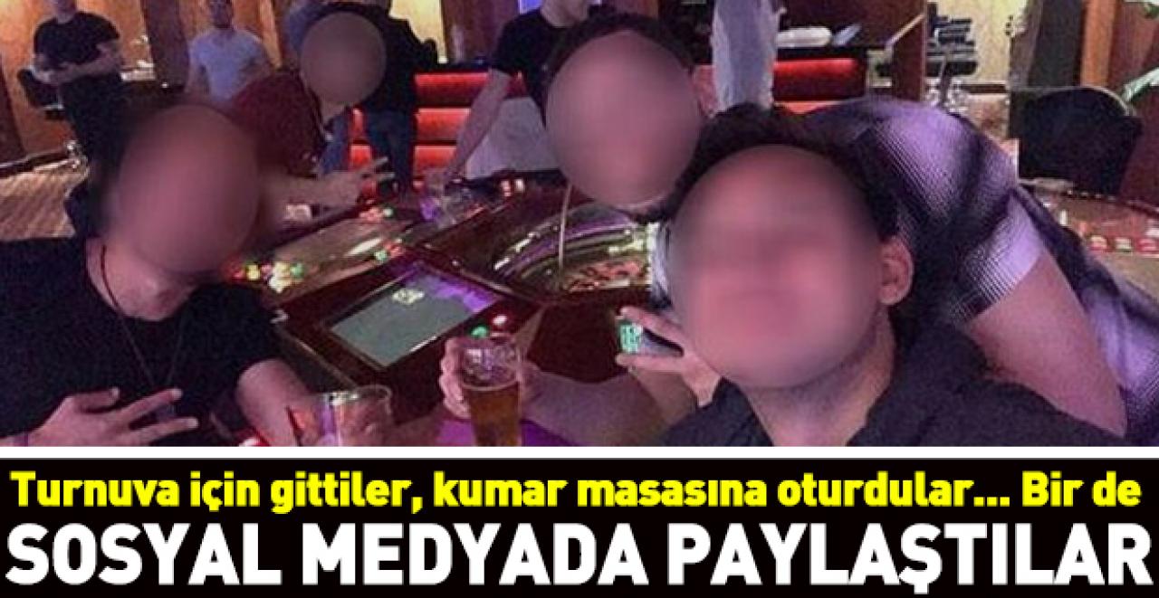 Şampiyona için gittiler alkolle kumar masasına oturdular