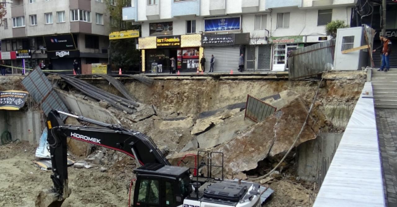 Avcılar'da yol çöktü!