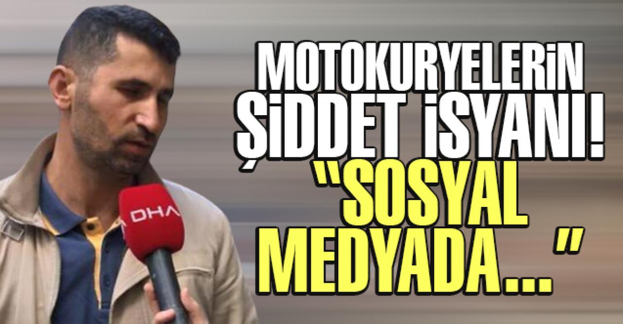 Motosikletli kuryelerin şiddet tepkisi