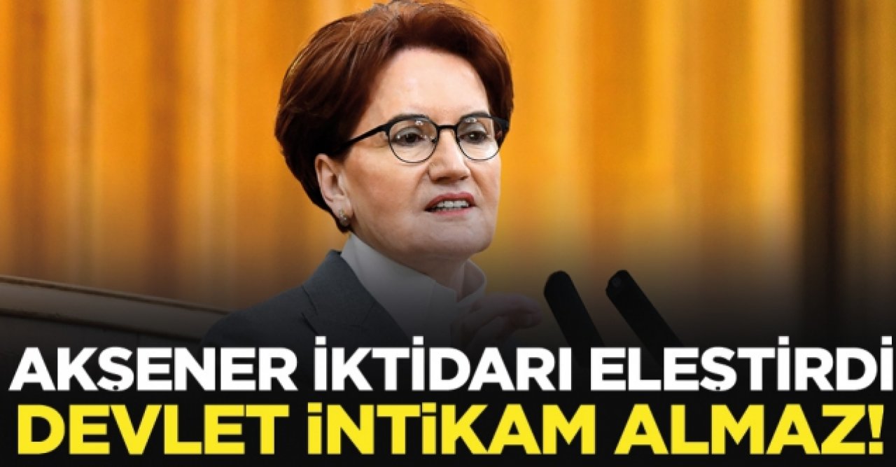 Meral Akşener: Devlet intikam almaz!