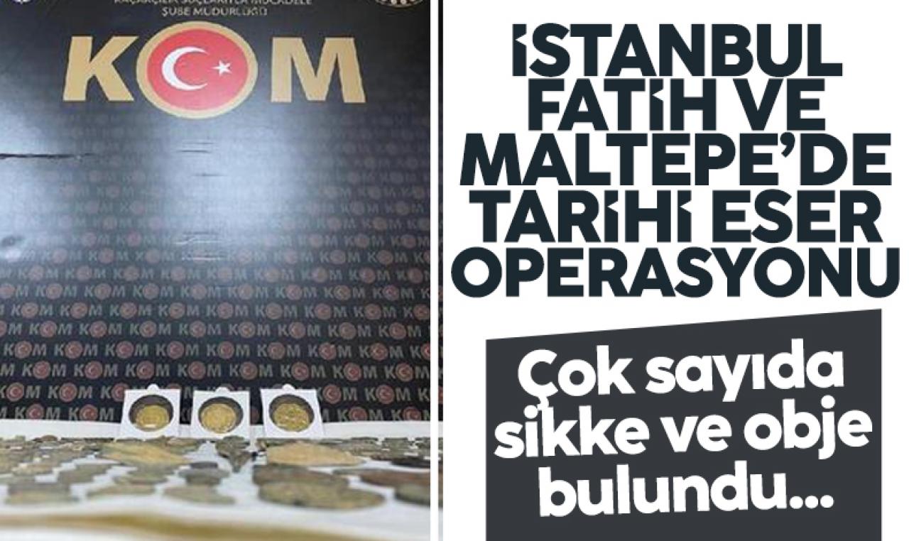 Maltepe ve Fatih'te tarihi eser operasyonu: 3 gözaltı