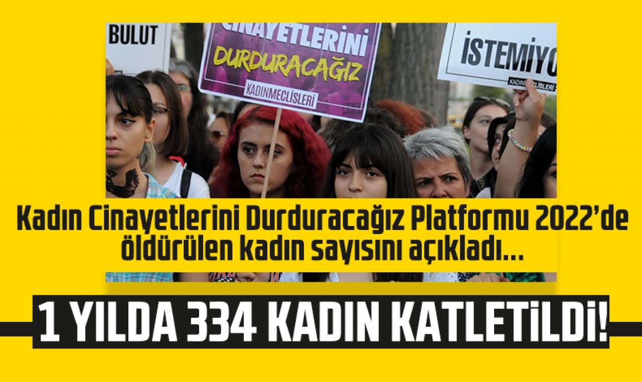 2022'de 334 kadın katledildi