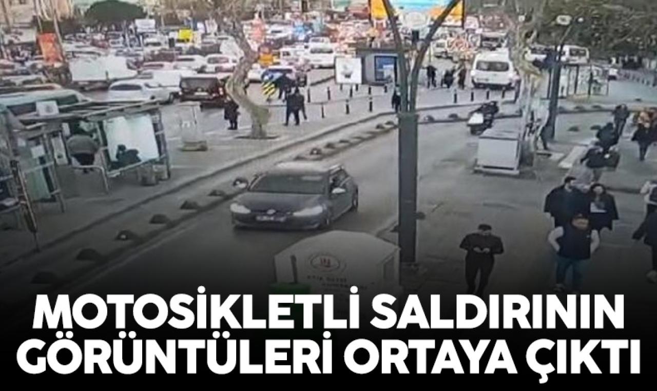 Kağıthane'de bir kişinin öldüğü motosikletli saldırının güvenlik kamerası görüntüsü