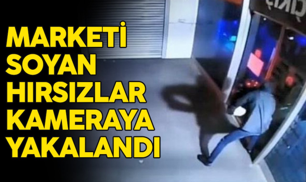 Pendik'te marketi soyan hırsızın yakalandığı anlar güvenlik kamerasında