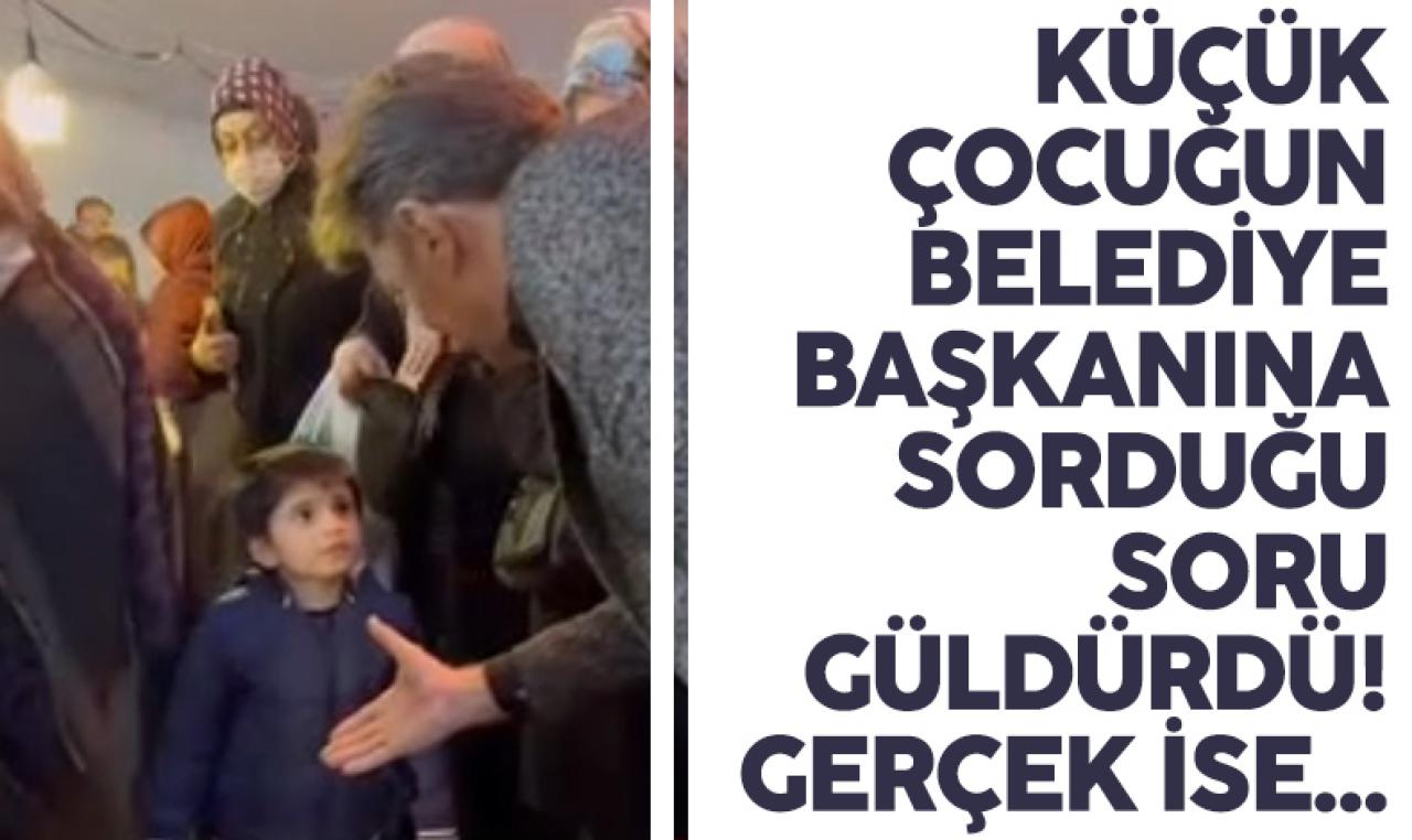 Küçük çocuğun Bahçelievler Belediye Başkanı Hakan Bahadır'a sorduğu soru kahkahaya boğdu: Gerçek ise...