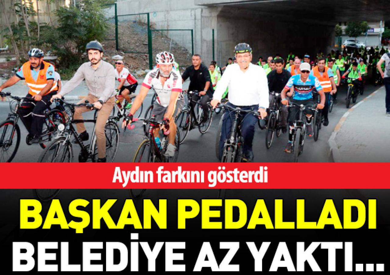 Başkan pedalladı belediye daha az yaktı