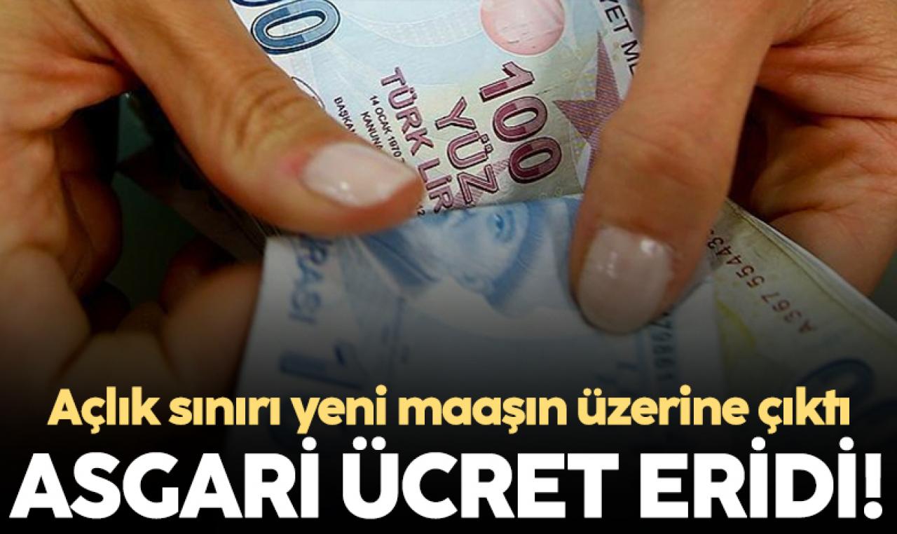 2023'ün ilk ayında açlık sınırı, asgari ücretin üzerine çıktı!