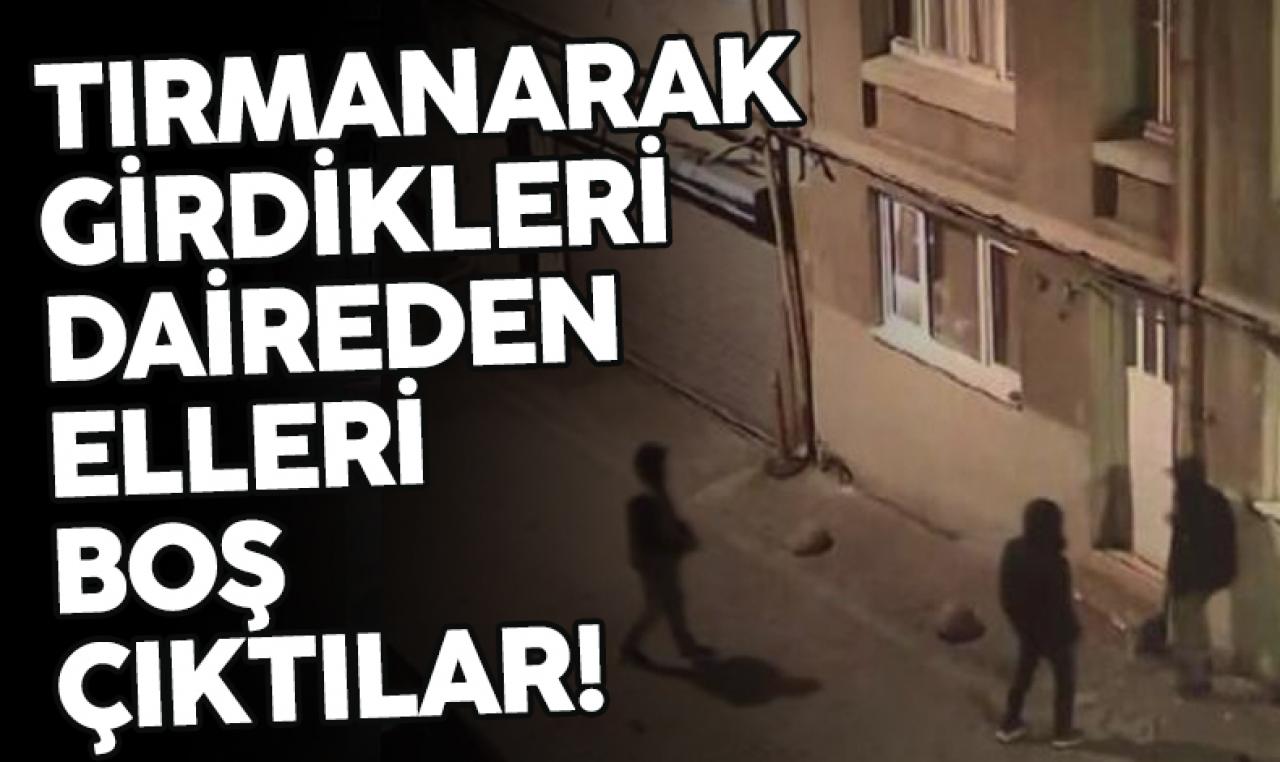 Beyoğlu'nda ikinci kattaki daireye tırmanarak giren hırsızlar eli boş çıktı!