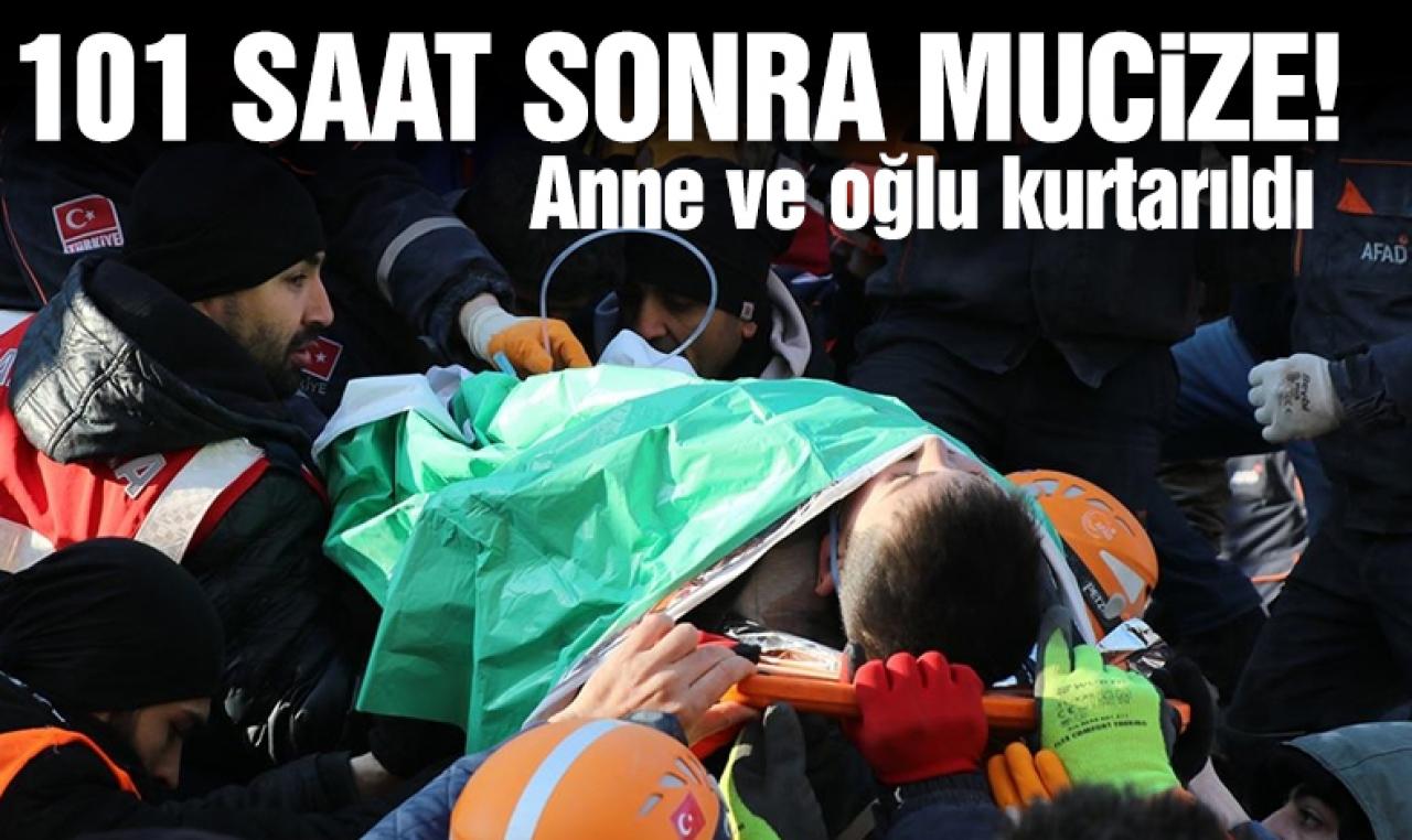 101 saat sonra gelen mucize! Anne ve oğlu kurtarıldı