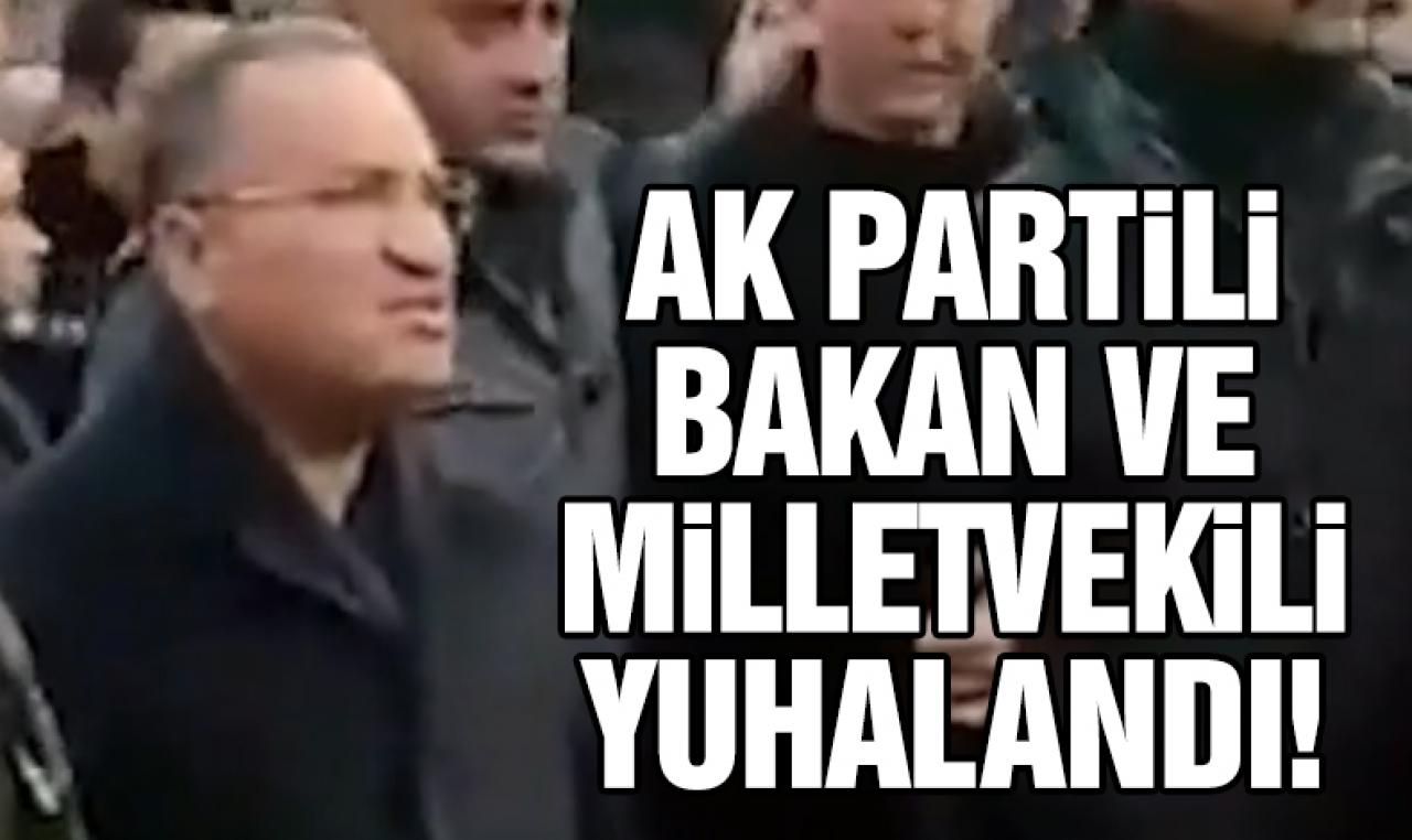 Bekir Bozdağ ve Oya Eronat Diyarbakır'ın Yenişehir ilçesinde yuhalandı