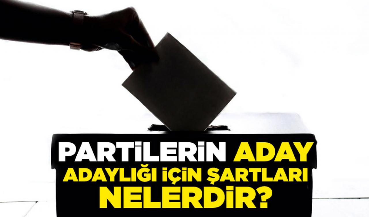 Siyasi partilerin milletvekilliği aday adaylığı için istediği şartlar nedir?