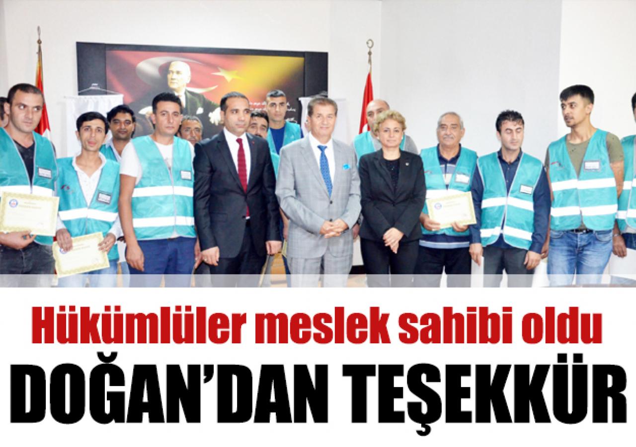 Hükümlülere teşekkür