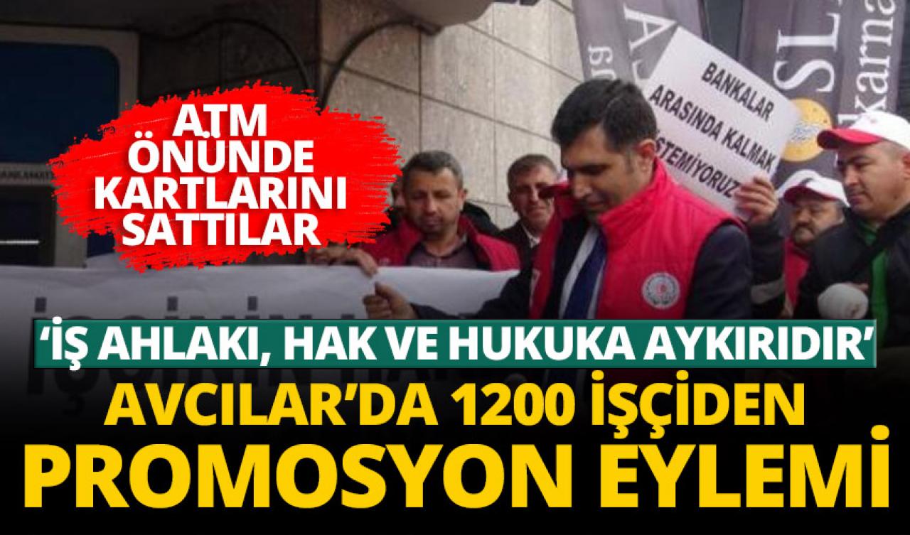 Avcılar Belediyesi işçilerinden eylem