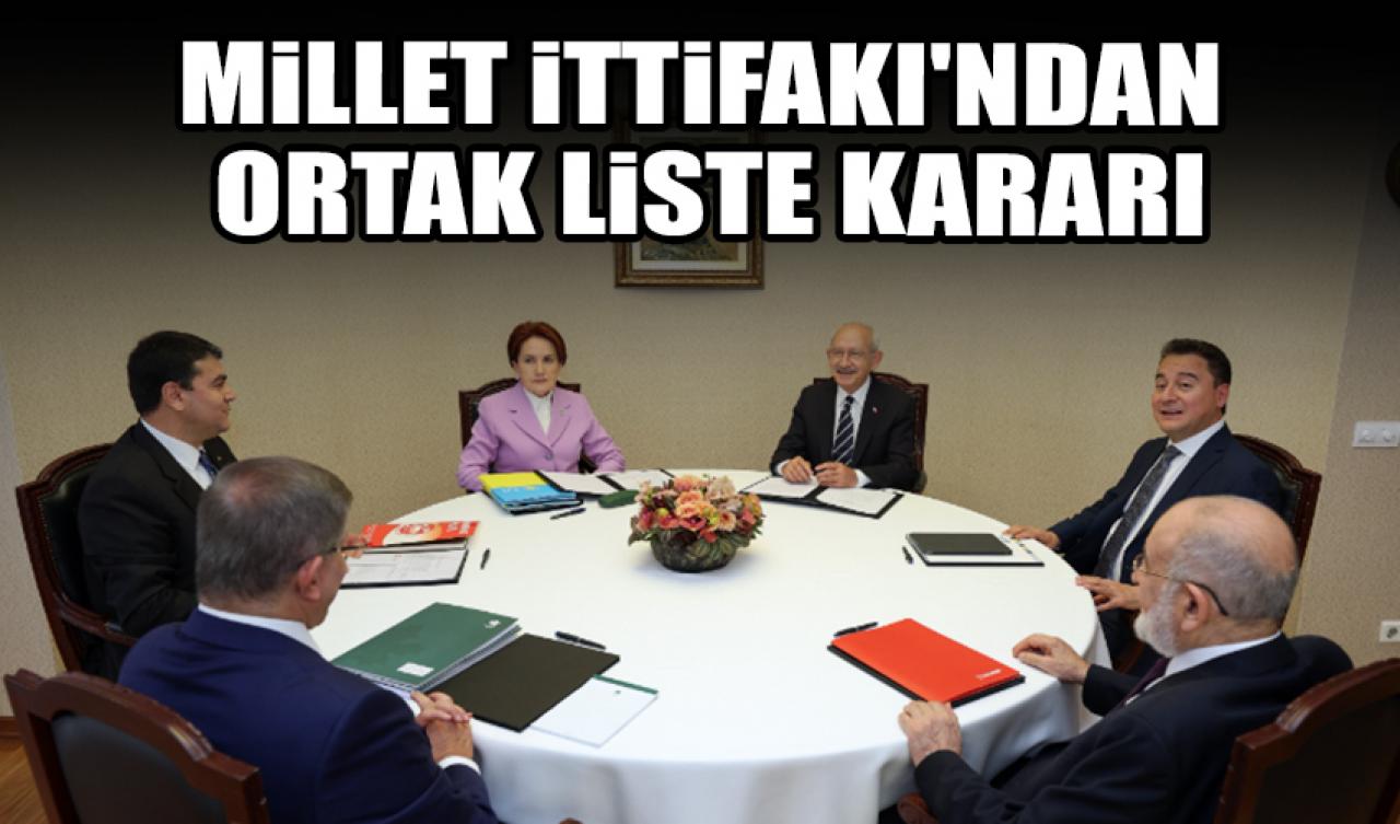 Millet İttifakı'ndan ortak liste kararı