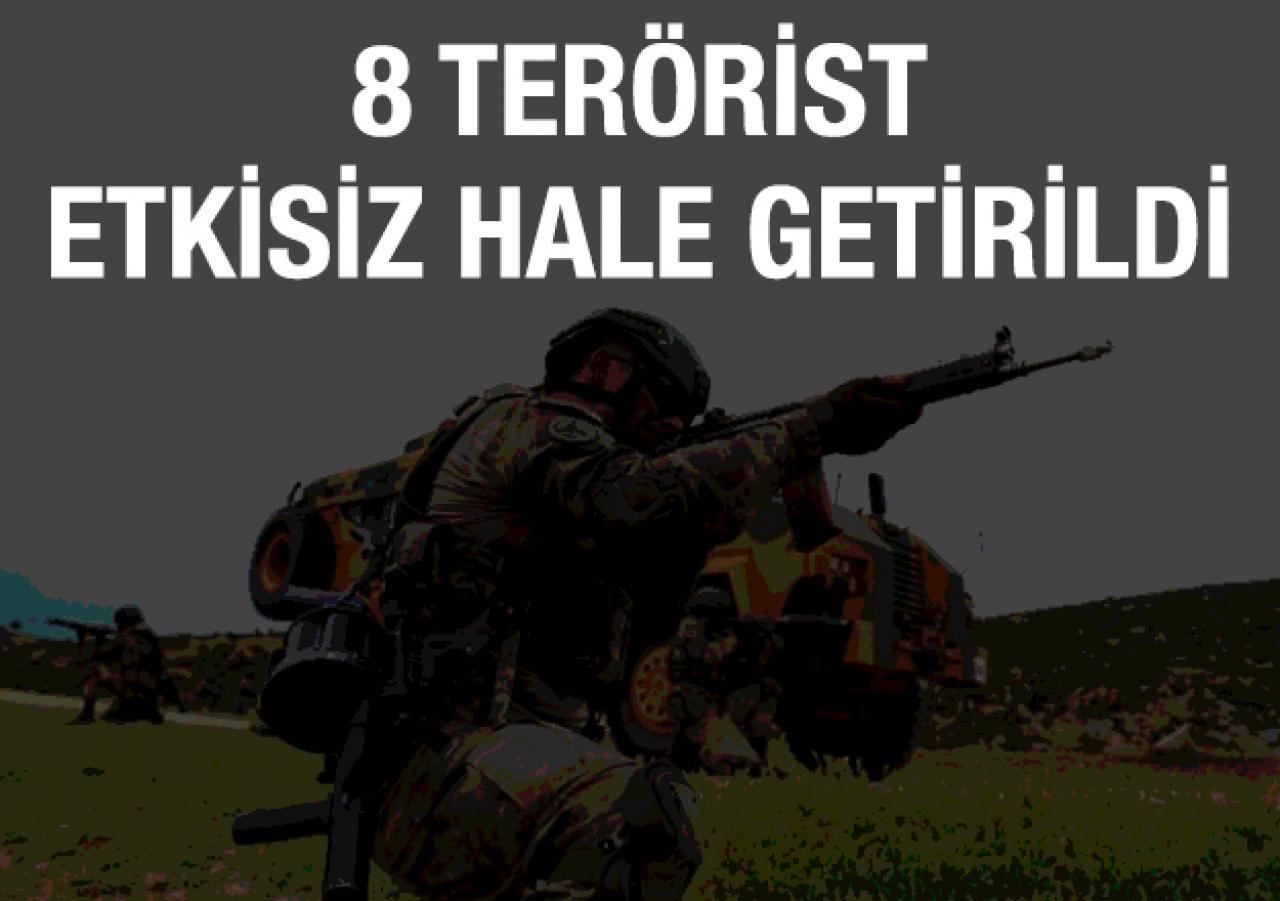 8 terörist etkisiz hale getirildi