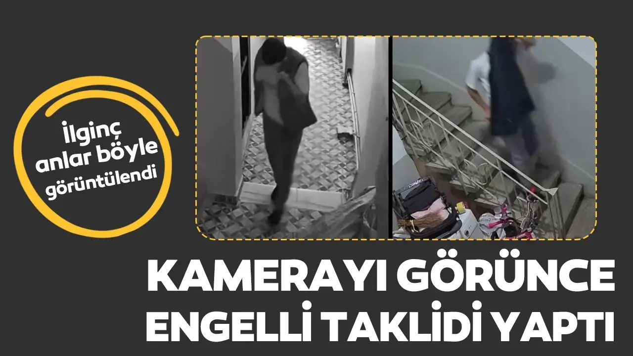 İstanbul Beyoğlu'nda ilginç anlar: Kamerayı fark eden şüpheli engelli taklidi yaptı