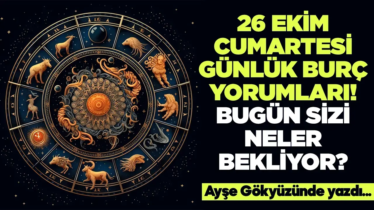 26 Ekim 2024 Cumartesi Günlük Burç Yorumları! Aşk, iş, evlilik ve para falı