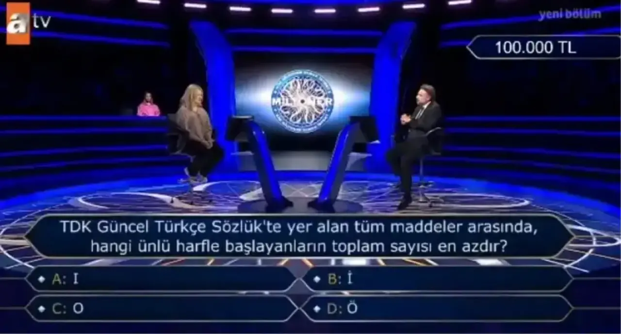 Hangi Ünlü Harf ile Başlayan Kelimeler TDK Sözlüğünde Daha Az? Sorusu ve Cevabı – Kim Milyoner Olmak İster Sorusu