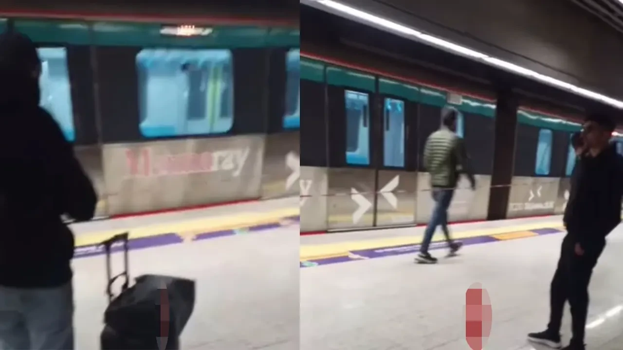 Marmaray'da raylara atlayan kişi nedeniyle seferler durduruldu!