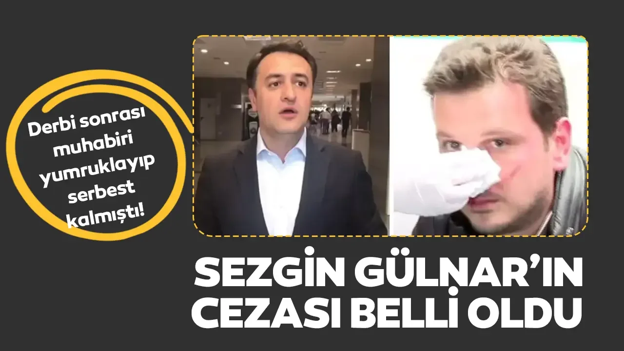 Muhabiri yumruklayıp serbest kalmıştı! PFDK'dan Sezgin Gülnar'a ceza!