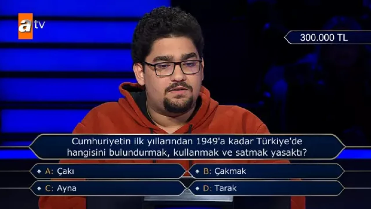 Türkiye’de 1949’a Kadar Hangisi Yasaktı? Kim Milyoner Olmak İster’de 300 Bin TL’lik Sorunun Cevabı