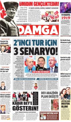 DAMGA 19 Mayıs 2023 Cuma Sayfaları