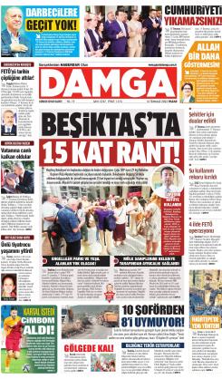 DAMGA 16 Temmuz 2023 Pazar Sayfaları