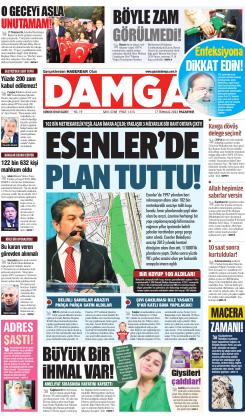 DAMGA 17 Temmuz 2023 Pazartesi Sayfaları