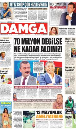 DAMGA 27 Temmuz 2023 Perşembe Sayfaları