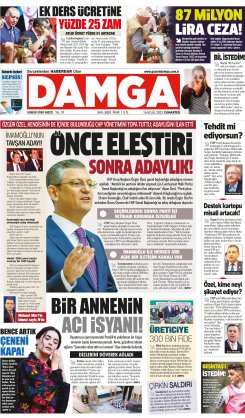 DAMGA 16 Eylül 2023 Cumartesi Sayfaları