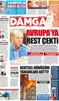 DAMGA 17 Eylül 2023 Pazar Sayfaları