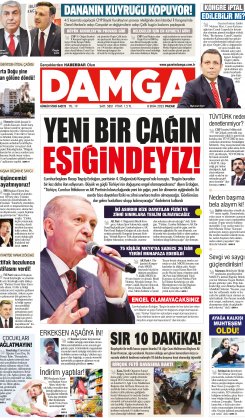 DAMGA 8 Ekim 2023 Pazar Sayfaları