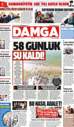 DAMGA 27 Ekim 2023 Cuma Sayfaları