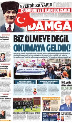 DAMGA 28 Ekim 2023 Cumartesi Sayfaları