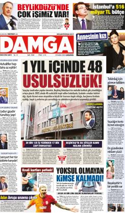 DAMGA 29 Kasım 2023 Çarşamba Sayfaları