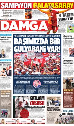 DAMGA 27 Mayıs 2024 Pazartesi Sayfaları